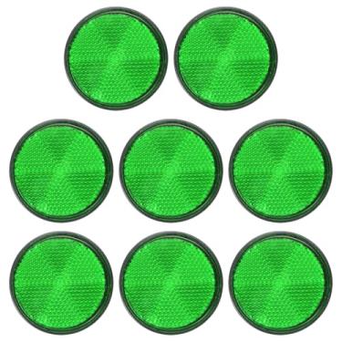 Imagem de PATIKIL Refletores traseiros redondos, 8 peças refletor de aviso refletor de segurança plástico universal para motocicleta com suporte de parafuso M6 para carro, motocicleta, reboque, bicicleta