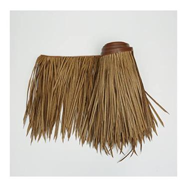 Imagem de Rolos de palha de palmeira tiki cabana mexicana rodapé telhado tiki bar grama pato grama cega para telhado de palha decorações de bar tiki rolo palapa palha palha palha (amarelo, 0,5 x 15 m/1,64 x
