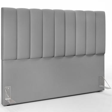 Imagem de Cabeceira Cama Box Casal King 195 Cm Dália W01 Facto Cinza