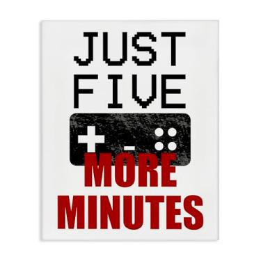 Imagem de Stupell Industries Five More Minutes Gamer Canvas Wall Art, design por Kim Allen, 20 x 16