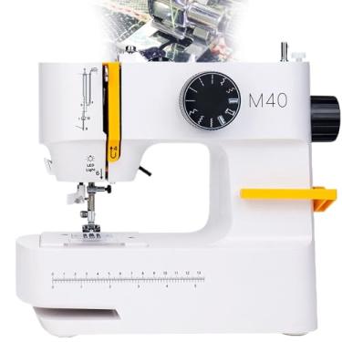 Imagem de Mini MáQuina De Costura PortáTil Com 10 Pontos, IluminaçãO Led, Enrolamento E Desenrolamento AutomáTicos, Capaz De Costurar Até 6 Camadas De Jeans, Ideal