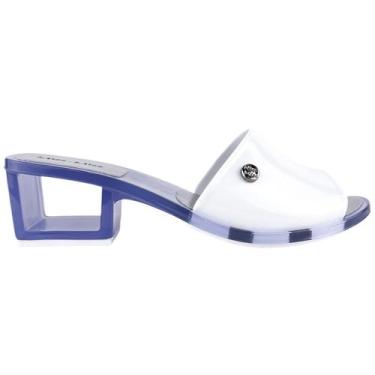 Imagem de Tamanco Acrilico Transparente Miss Miss, 37, Branco