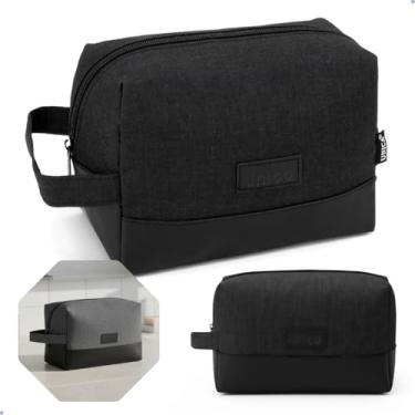 Imagem de Necessaire De Viagem Masculina Multiuso Com Alça Lateral Preto com Preto, PVC com Poliester