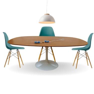 Imagem de Mesa Saarinen Retangular Ovalada 137x90cm Em Freijo