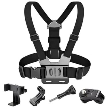 Imagem de Suporte peitoral ajustável para celular e câmera – Colete para filmagens