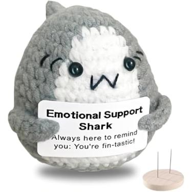 Imagem de Suporte emocional de crochê de fogo de lixo, presente de apoio positivo feito à mão para conselheiro, professor, gerente, colegas de trabalho, decoração de mesa de escritório, presente engraçado para