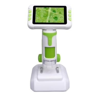 Imagem de Jiawu Microscópio Digital Portátil 1600X Com Tela LCD de 4 Polegadas para Educação Infantil, Microscópio de Luz LED Ajustável para Observação Interna e Externa (#12)