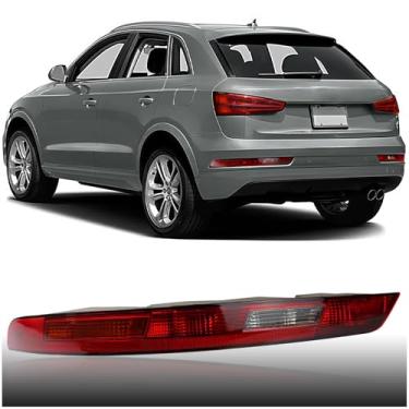 Imagem de KEEGTBOX Kit de luz traseira de freio de para-choque traseiro compatível com Audi Q3 SUV 2016-2018 lado esquerdo do motorista traseira traseira substituição da lâmpada de neblina (lado esquerdo do