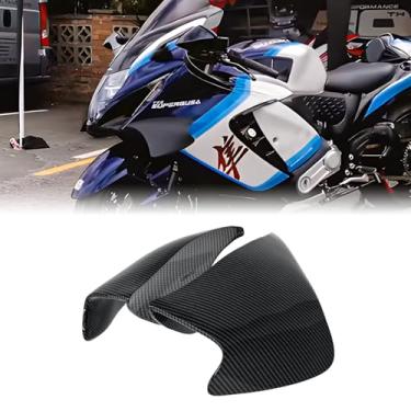 Imagem de Winglets de carenagem de motocicleta para defletores de ar Suzuki asa de vento lateral; acessórios de asa de motocicleta para Suzuki Hayasuba GSX-R1300 GSX1300R 2021-2025 (tinta de carbono brilhante)