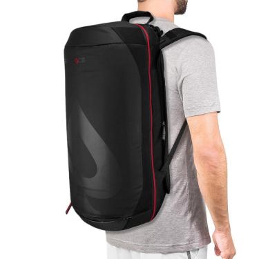 Imagem de Mochila Prokennex Black ACE Barrel Preta e Vermelha-Unissex