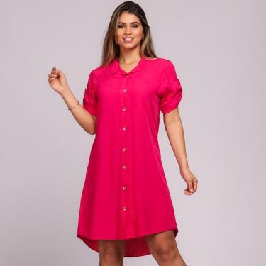 Imagem de Vestido Chemise Botões M/C B’Bonnie Vitória Pink-Feminino