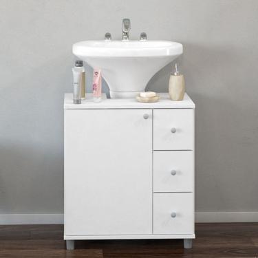 Imagem de Gabinete para Banheiro 1 Porta 3 Gavetas 3386 Politorno