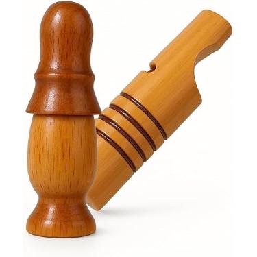 Imagem de Apito Inhambu Açu 05 + Apito Aracuã 31 Pios em madeira profissionais