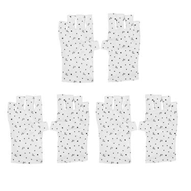 Imagem de SIWOTED 3 Pares Luvas Anti UV Estilo Curto Anti Radiação UV Proteção Anti Luz Gel Luvas de Manicure Luvas UV para Unhas