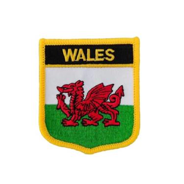 Imagem de Ruoming 1 PÇ Patch de bandeira multinacional bordado a ferro ou costurado em bordado tático militar nacional multinacional (País de Gales)