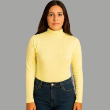Imagem de Blusa Gola Alta Feminina Manga Longa Tricot Comfort - Habana-Feminino