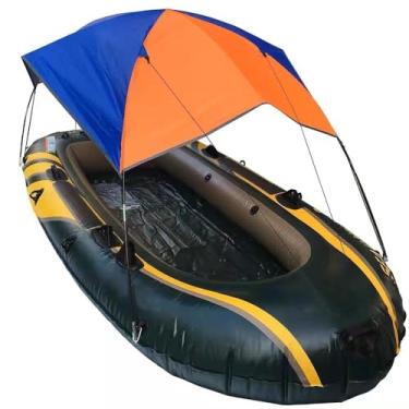Imagem de Toldo de Barco para Proteção Solar Abrigo Vento Awning Veleiro Capa Portátil Pesca com Fivelas em Forma D Fixação Firme no contra Sol e Chuva Conversível Arbor Repouso Fixado
