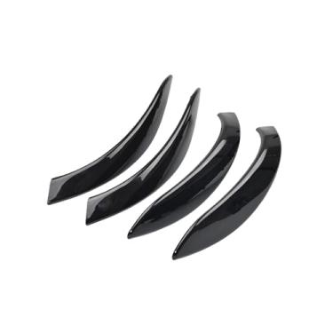 Imagem de Conjunto de 4 peças compatível com BMW Série 3 F30 F80 F31 F32 F33 F34 F35 F36 2013-2018 - Painel da maçaneta interna da porta com acabamento de capa - Acessórios automotivos(Bright Black Cover)