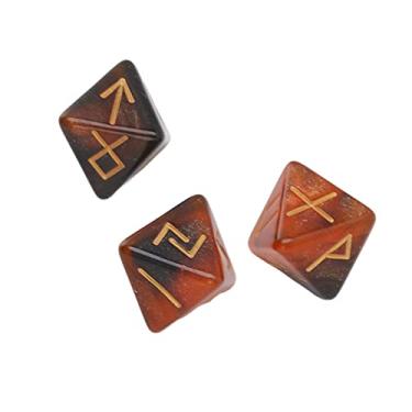 Imagem de Generic Runa Astrologia Aprendendo Cores Vívidas Conjunto de Dados Poliédricos para Adivinhação para Adultos, Material Acrílico (Ouro Negro)