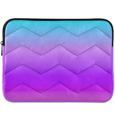 Imagem de Capa para notebook ombré azul roxa para laptop MacBook Air 13 polegadas, capa protetora universal para laptop de 13 a 14 polegadas