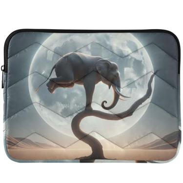Imagem de Capa para notebook divertida elefante fofa acolchoada para MacBook Pro 14 polegadas capa fofa para computador 13-14 polegadas universal