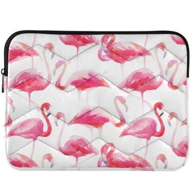 Imagem de Capa para notebook com estampa de flamingo rosa aquarela para MacBook 13 polegadas, capas e capas universais de 13 a 14 polegadas