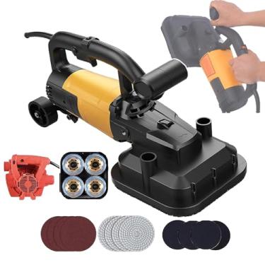 Imagem de KKSOUFX Lixadeira De Concreto De 3800w Com 4 CabeçAs, Lixadeira EléTrica Para Concreto (3 Discos), Aplainamento De Paredes A 90°, 6 ConfiguraçõEs De Velocidade Para Cimento, Azulejo E MáRmore