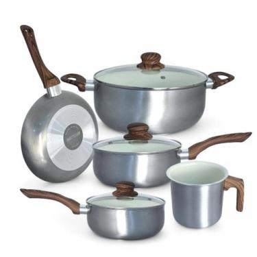 Imagem de Jogo De Panelas Antiaderente Revestimento Cerâmico New York - BACCANI