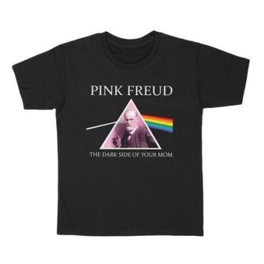 Imagem de Camiseta Pink Freud The Dark Side Of Your Mom Meme Pink Floyd Sigmund 