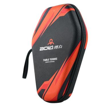 Imagem de CUOFYUNL Bolsa para raquete de tênis de mesa à prova d'água EVA Pong Paddle Hard Case Hexagonal Tennis Table Bat Cover (Tipo A)