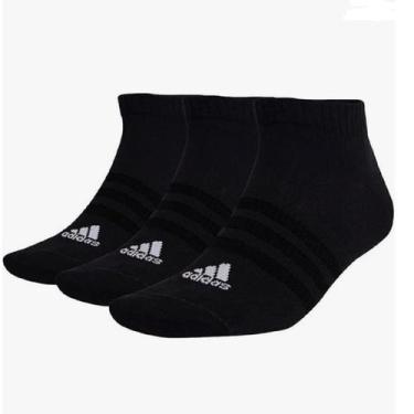 Imagem de Meia Sportswear Kit Com 3 No Show Preto Tam G - Sem Marca