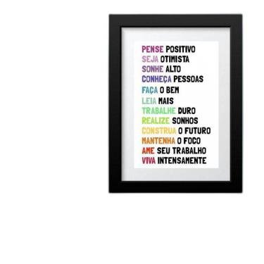 Imagem de Quadro Pense Positivo - 60X48Cm