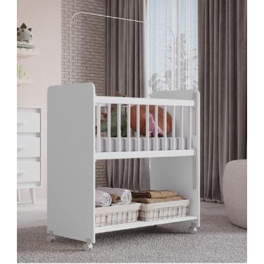Imagem de Mini Berço Outside Móvel com Colchão - Branco Móblis