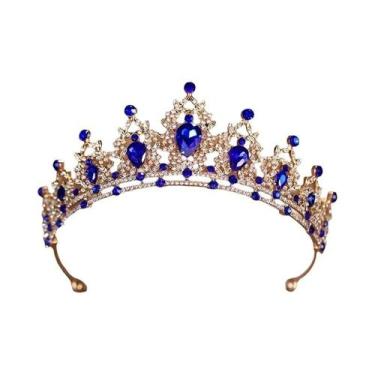 Imagem de Tiaras E Coroas De Cristal Barroco Para Mulheres, Acessórios De Cabelo
