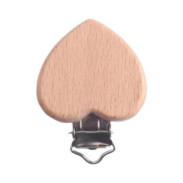 Imagem de Corrente De Chupeta De Madeira De Faia Natural, Mordedor De Bebê De Gr