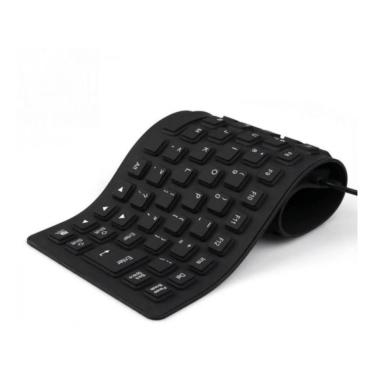 Imagem de Teclado Flexivel Com Fio Para Pc