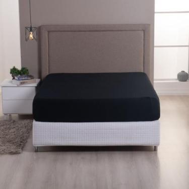 Imagem de Lençol Avulso Queen Malha 100% Algodão Preto - MALUCASIM ENXOVAIS