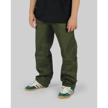 Imagem de Calça DR7 Street Sarja Reta Logo Letter - Verde Musgo-Unissex