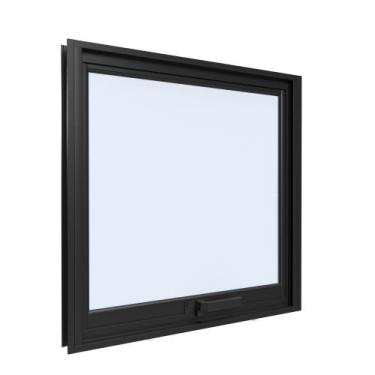 Imagem de Janela Maxim-Ar Sem Grade  60cmx60cm em Alumínio Preto com Vidro  Vitr