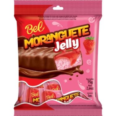 Imagem de Bombom Moranguete Bel 75g 5 Unidades Recheado Chocolate ao Leite