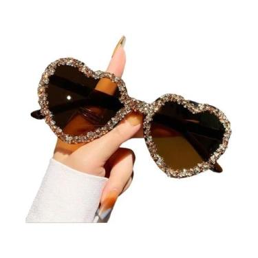 Imagem de Óculos De Sol Vintage Y2K Em Rosa Candy Com Design De Coração Para Mul