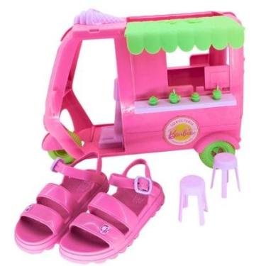 Imagem de Sandália Grendene Barbie com Sorvete 23221 - Infantil-Feminino