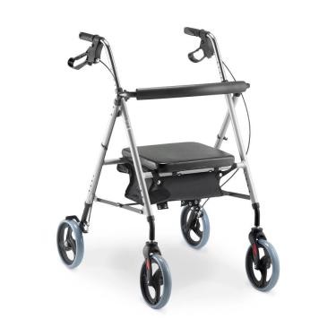 Imagem de Andador Idoso 4 Rodas de Alumínio Dobrável Dellamed com Assento D12 6248