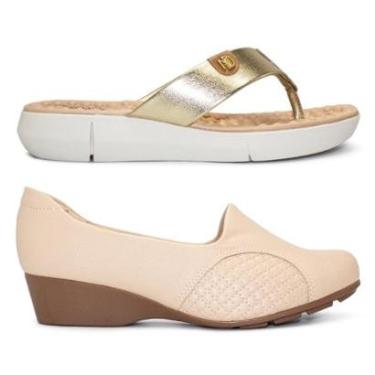 Imagem de Kit Ultraconforto Modare Sapatilha Napa Joanetes + Tamanco Napa Sense Flex-Feminino