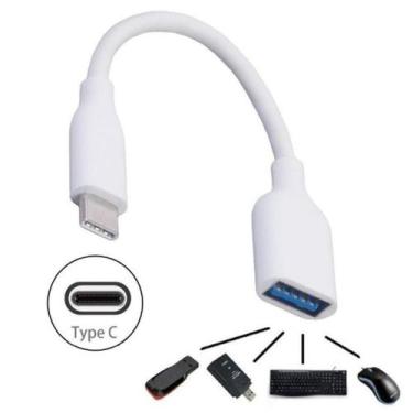 Imagem de Cabo Adaptador OTG USB para Tipo C Type C Pendrive Mouse Teclado Pendr