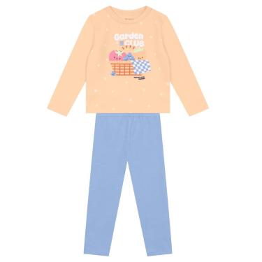 Imagem de Conjunto infantil menina em moletom de frutinhas Brandili-Feminino