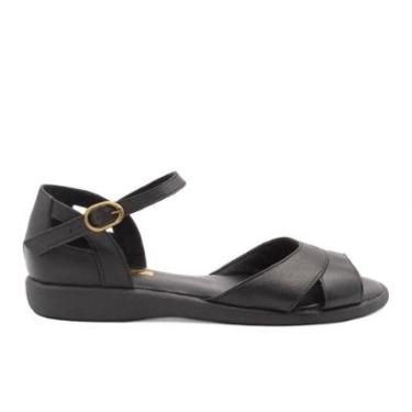 Imagem de Sandália Zatta Couro Flat Casual Marion-Feminino