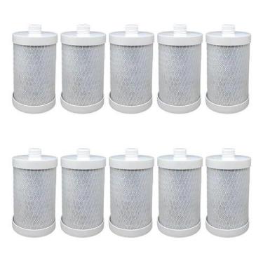 Imagem de Uso Universal Conjunto 10 Refis Carbon Block 5 Com Rosca Branco - Roya