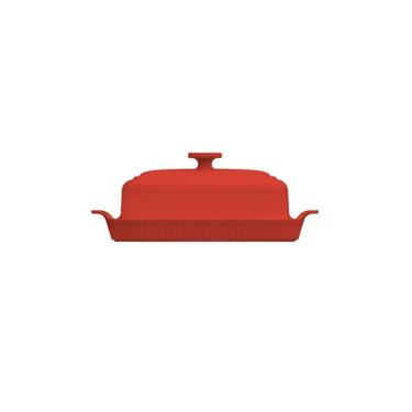 Imagem de Manteigueira Vermelho para Mesa Posta em Porcelana Sofisticada para Uso Diário Germer Porcelanas