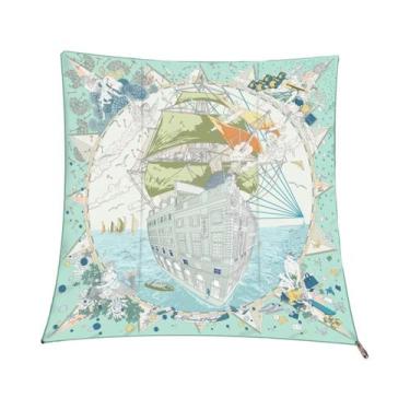 Imagem de Lenço De Seda Feminino 90x90cm, Bandana Quadrada De Moda, Xale, Hijab,
